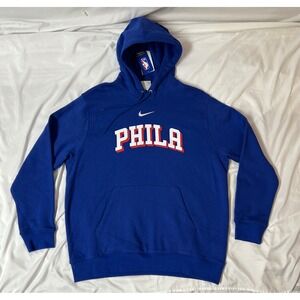 Philadelphia 76ers XL Nike NBA PHILA Essential Fleece Hoodie NWT Blue HM9837-497